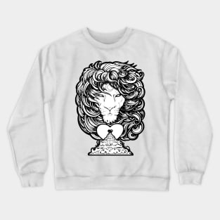 Heart of a Lion - Black Outlined Version Crewneck Sweatshirt